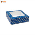 4 Brownie Box | Gold Blue Festive collection | ( 5.75"x 5.75" x 1.75 ")