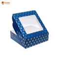 4 Brownie Box | Gold Blue Festive collection | ( 5.75"x 5.75" x 1.75 ")