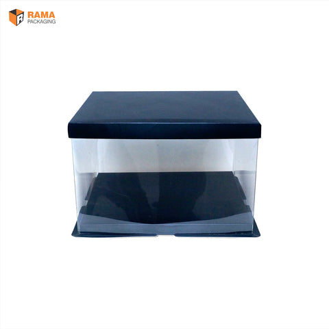 Tall Cake Box Square  - (15"x15"x16") - Black