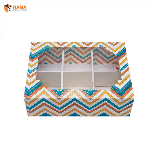 6 PARTITIONRANGOLI PRINT | FESTIVE COLLECTION(10.5"X8" X3" )