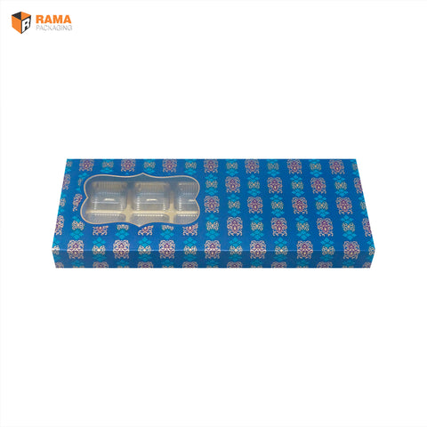 BLUE FOLIE CHOCOLATE BOX | 12 CAVITY CHOCOLATE BOX |  ( 13" X5.25" X 1.5" )