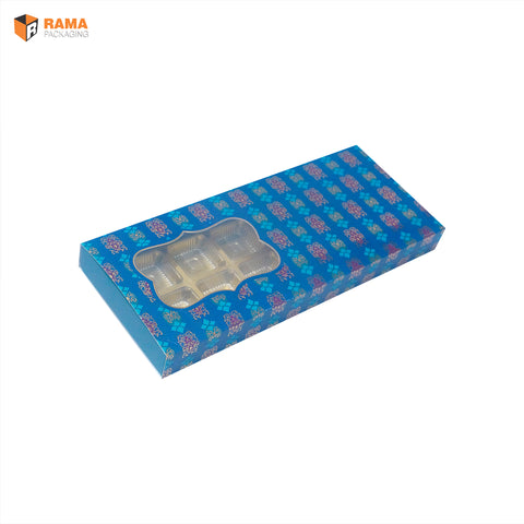 BLUE FOLIE CHOCOLATE BOX | 12 CAVITY CHOCOLATE BOX |  ( 13" X5.25" X 1.5" )