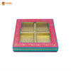 KALAMKARI DESIGN4 KHANA RIGID BOX WITH WINDOW | ( RED ) | ( 9" x 9" x 1.75") | DIWALI GIFT HAMPERS
