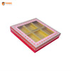KALAMKARI DESIGN6 KHANA RIGID BOX WITH WINDOW | ( PINK ) | ( 11" x11" x 2") | DIWALI GIFT HAMPERS