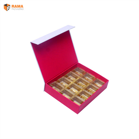 12 CAVITY CHOCOLATE BOX LAPTOP STYLE FLORAL ROSE LUXURY  | (7.5" X 5.75" X 1.5" ) | DIWALI GIFT HAMPERS