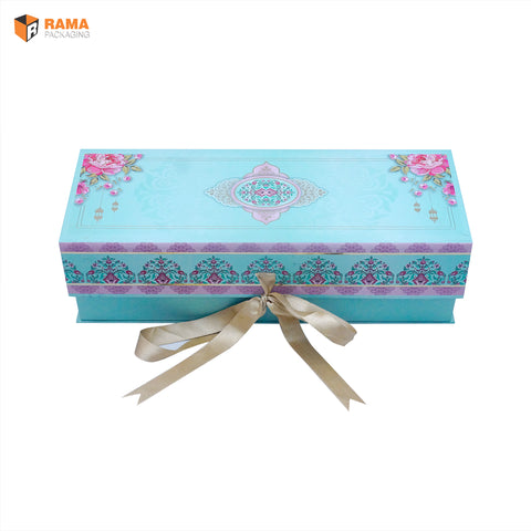 2 JAR RIGID WITH RIBBION WITH JAR  TRADITIONAL LOTUS DESIGN | ( 12" x 4.5" x  3.5 " ) | DIWALI GIFT HAMPERS