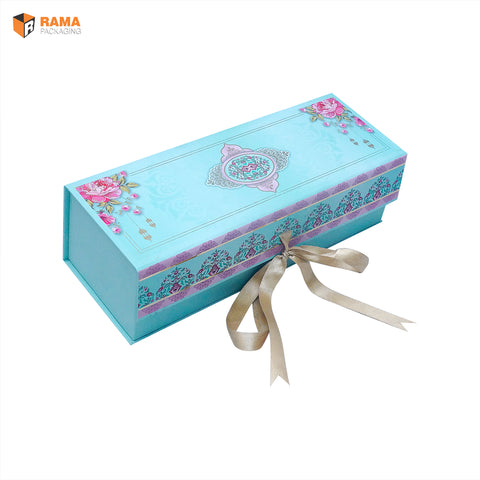 2 JAR RIGID WITH RIBBION WITH JAR  TRADITIONAL LOTUS DESIGN | ( 12" x 4.5" x  3.5 " ) | DIWALI GIFT HAMPERS