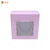 SOLID PEACH PASTEL COLOR WITH WINDOW GIFT BOX  | ( 6" x 6" x 4")