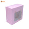 SOLID PEACH PASTEL COLOR WITH WINDOW GIFT BOX   | ( 8" x 8" x 4")