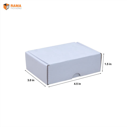 Corrugated Mailer Box | Hamper Box | WHITE - (4.5"X3"X1.5)