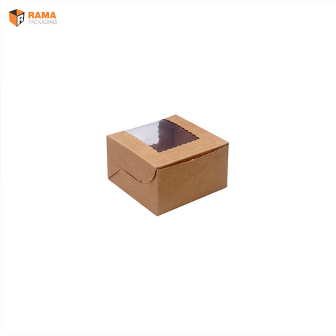 1 Brownie Box Brown | Craft Box (3" X 3" X 1.75")