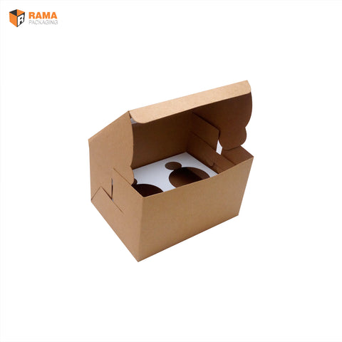 2 Cupcake Box Brown | Craft Box (6"X4.5"X3.5")