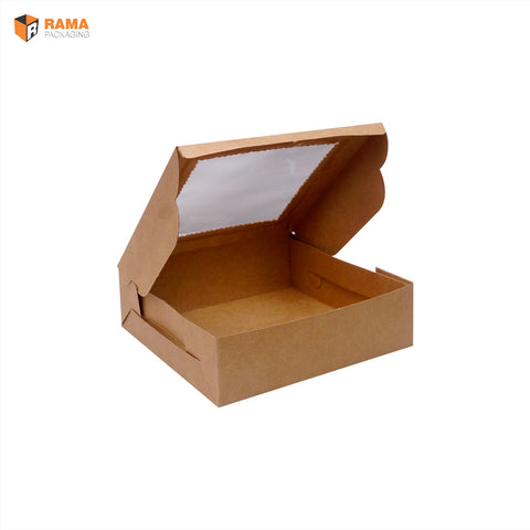 4 Brownie Box Brown | Craft Box (5.75" X 5.75" X 1.75")
