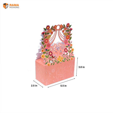 Wedding Hamper Box | PEACH  (5.5 x 5.0 x 3.0 inches)