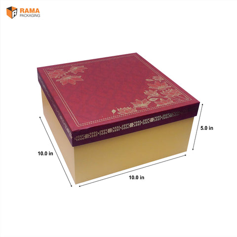 Swarna Pushp Box | Festive Box (10"×10"×5") |  Sanskriti Collection