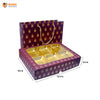 Maroon Regal Premium 6 Cavity Window Gift Box with Carry Bag | Festive Box (12"×9.5"×2.5") |Sanskriti Collection
