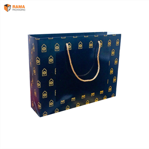 Navy Royale Premium 6 Cavity Window Gift Box with Carry Bag | Festive Box (12"×9.5"×2.5") |  Sanskriti Collection