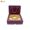 Maroon Gold Luxe Box with Carry Bag | Festive Box (10.5"×10.5"×2.5") |  Sanskriti Collection