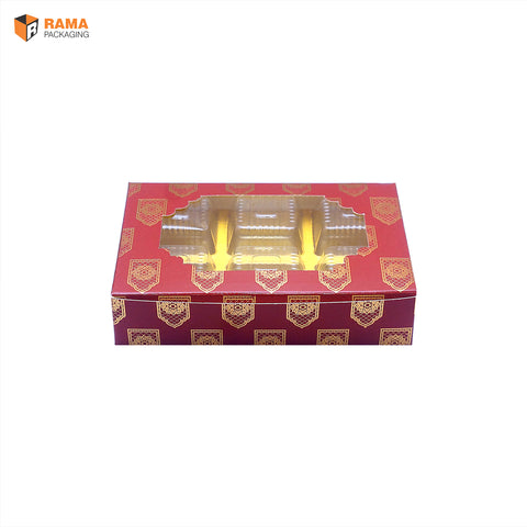Crimson Indulgence 6-Cavity Box | Festive Box | Sanskriti Collection