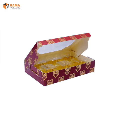 Crimson Indulgence 6-Cavity Box | Festive Box | Sanskriti Collection