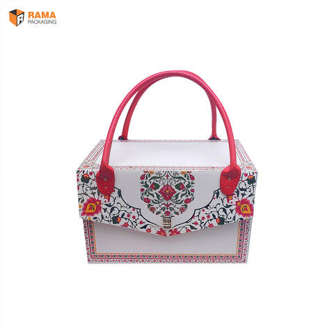 Elegant Floral Gift Carry Box | Festive Box |  Sanskriti Collection