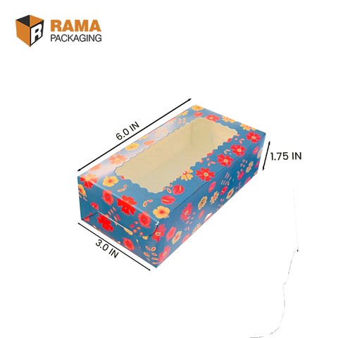 2 Brownie Floral Box | Festive Box (6" X 3" X 1.75") | Sanskriti Collection