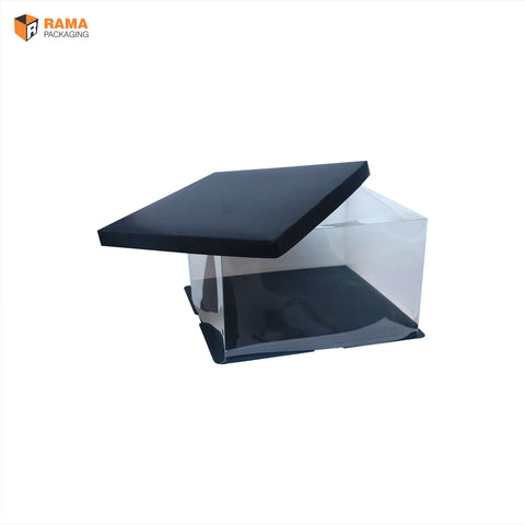 Tall Cake Box Square  - (15"x15"x16") - Black