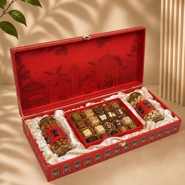 Laal Mahal Box (17"x7.8"x2.7") | Festive Collection | Sanskriti Collection 3.0