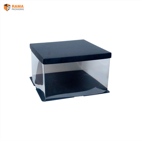 Tall Cake Box Square  - (15"x15"x16") - Black