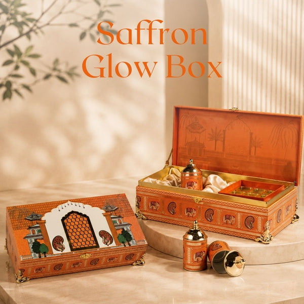 Saffron Glow Box (17"x7.8"x4.5") | Festive Collection | Sanskriti Collection 3.0