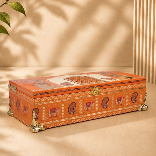 Saffron Glow Box (17"x7.8"x4.5") | Festive Collection | Sanskriti Collection 3.0