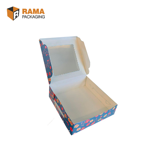 4 Brownie Floral Box | Festive Box (5.75" X 5.75" X 1.75") | Sanskriti Collection