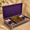 Purple Zari Box (15.7"x7.7"x3.5") | Festive Collection | Sanskriti Collection 3.0