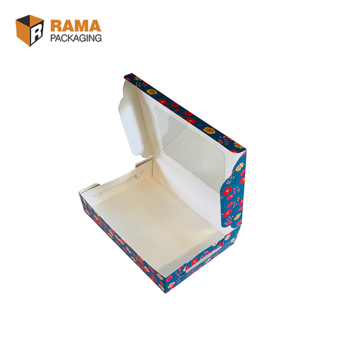 6 Brownie Floral Box | Festive Box (8.5" X 6" X 1.75") | Sanskriti Collection
