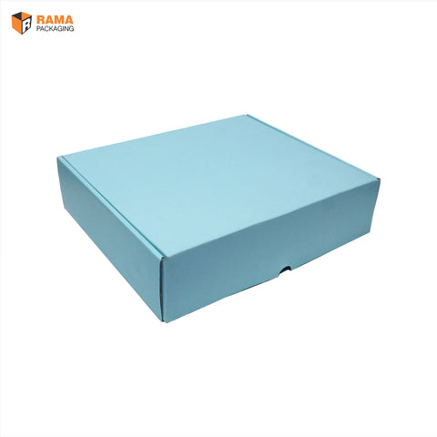 Corrugated Mailer Box  | Hamper Box (8.0" X 8.0" X 2.0") Blue