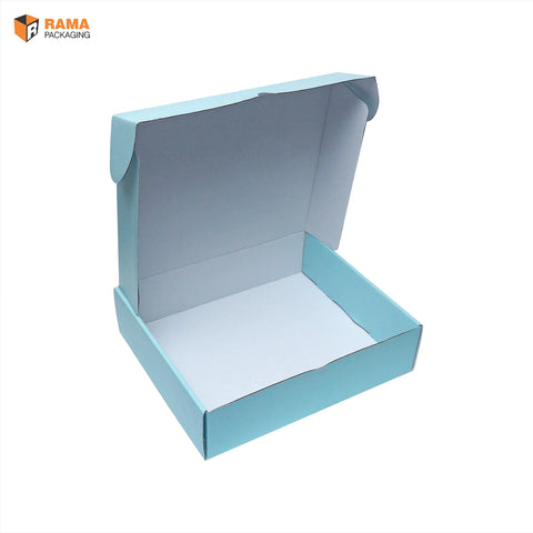 Corrugated Mailer Box  | Hamper Box (8.0" X 8.0" X 2.0") Blue