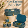 Neel Kusum Patra Box (16"x10.3"x3.3") | Festive Collection | Sanskriti Collection 3.0