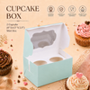 Cupcake Box – 2 Cupcake – Mint – 6 x 4.5 x 3.5 inch