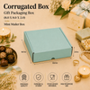 Corrugated Mailer Box – Mint Hamper Box – 8 x 8 x 2 inch