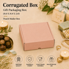 Corrugated Mailer Box – Peach Hamper Box – 8 x 8 x 2 inch