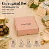 Corrugated Mailer Box – Peach Hamper Box – 8 x 8 x 2 inch