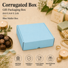 Corrugated Mailer Box – Blue Hamper Box – 8 x 8 x 2 inch