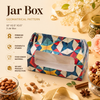 3 JAR BOX GEOMATRICAL PATTERN - ( 10" X3.5" X3.5" )