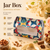 3 JAR BOX GEOMATRICAL PATTERN - ( 10" X3.5" X3.5" )