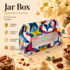 3 JAR BOX GEOMATRICAL PATTERN - ( 10" X3.5" X3.5" )