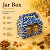 Jar Box for 2 - New Collection (BLUE FLORAL PRINTED) - Hamper Bag - (7.0" x 3.5" x 3.5" )