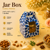 Jar Box for 1- New Collection (FLORAL PRINTED) - Hamper Bag - (4.0" x 4.0" x 3.5" )