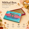Mithai Box with Window – Mandala Design – 1kg – 12.5 x 7.25 x 1.75 inch