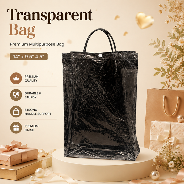 Transparent bag - Multipurpose - (14"x 9.5"x 4.5")