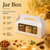 Jar Box for 3 - White - Hamper Bag - (10.5" X 3.5" X 3.5")